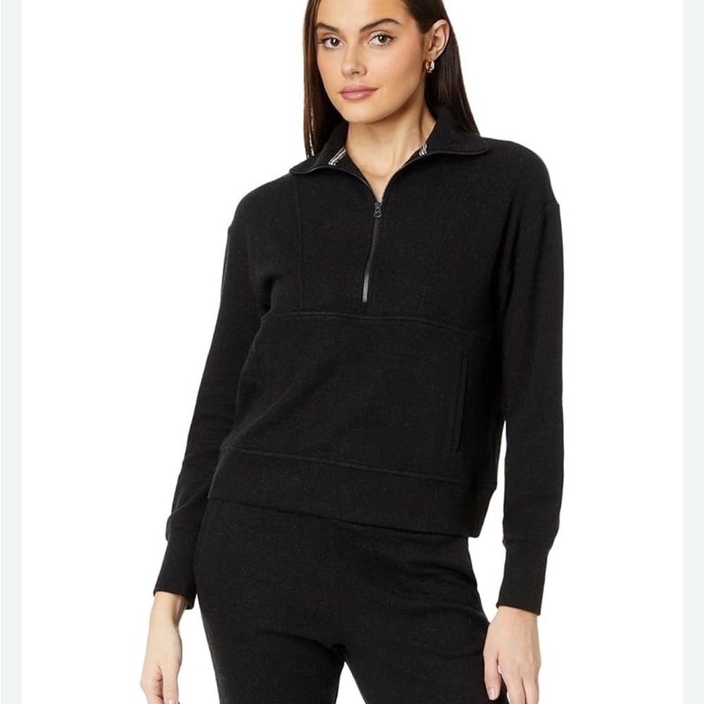 Faherty Black Textured Pullover